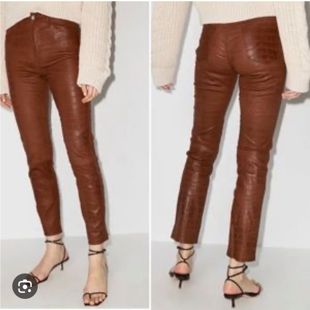 NWOT Frame Le Sylvie Leather pants sz 27